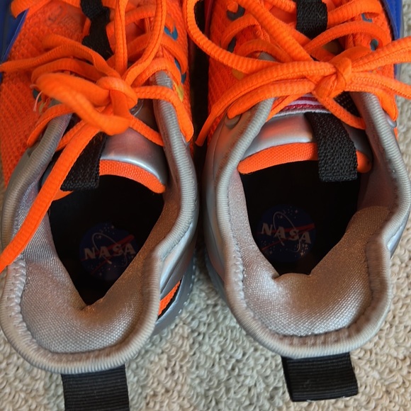 NIKE NASA PG3 C18973-800 Total Orange Blue Black Paul George -Size 7 Zoom Air - Picture 6 of 8
